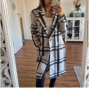 🪞 NEW Rachel Zoe long duster collar jacket coat with side pockets
